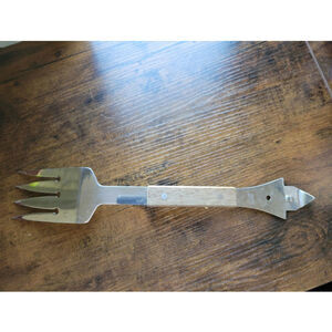 Vintage Vernco BBQ Grill Serving Fork/Opener w/Wooden Handle - 13” Length